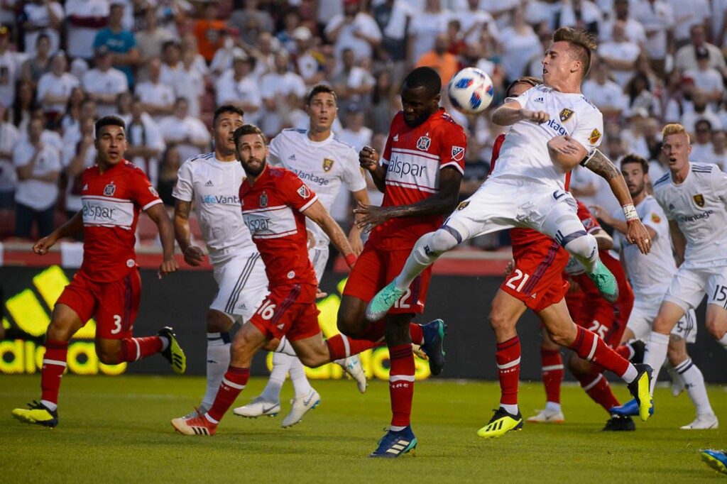 i(Trent Nelson | The Salt Lake Tribune)Real Salt Lake forward Corey Baird (27) as Real Salt Lake hosts Chicago Fire, MLS soccer at Rio Tinto Stadium in Sandy, Saturday Aug. 4, 2018.