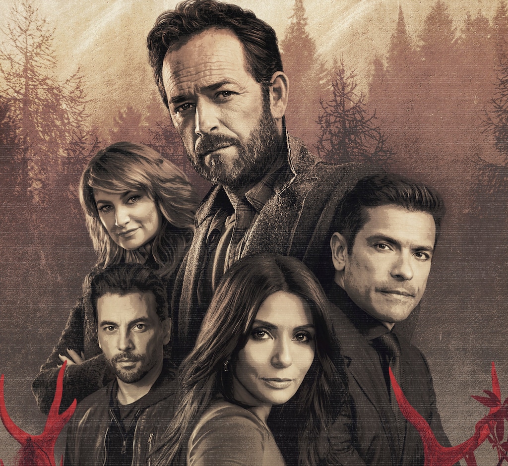 (Photo courtesy The CW) Clockwise from lower left: Skeet Ulrich as F.P. Jones, Mädchen Amick as Alice Cooper, Luke Perry as Fred Andrews, Mark Consuelos as Hiram Lodge and Marisol Nichols as Hermione Lodge.