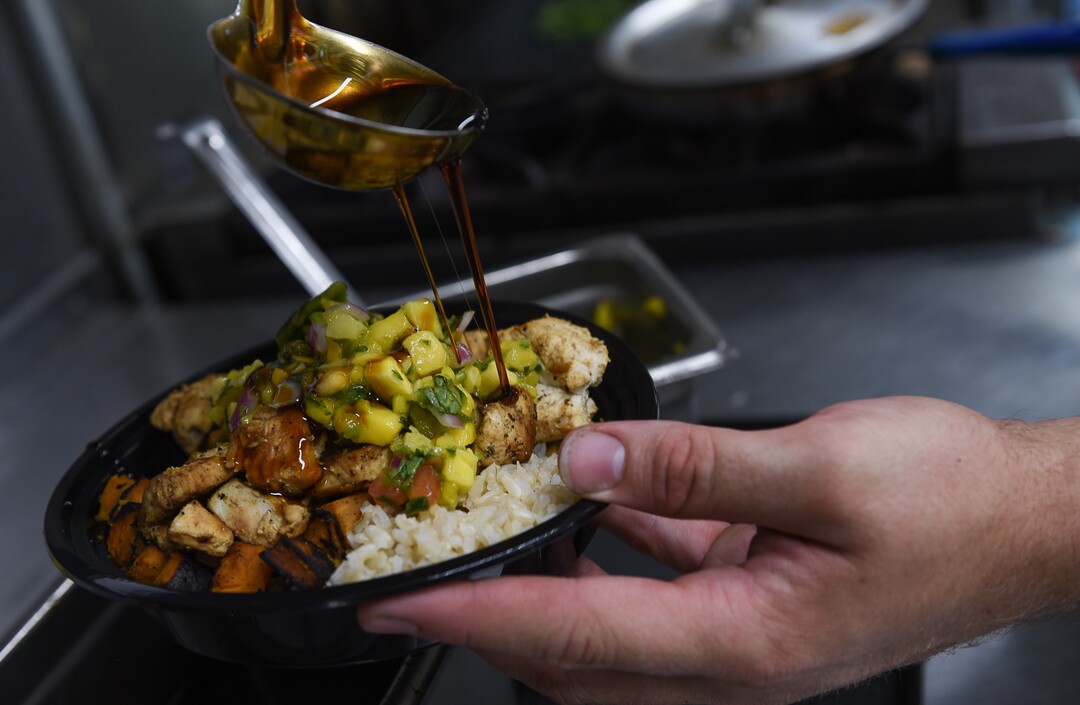(Francisco Kjolseth  |  The Salt Lake Tribune)  Clean Eats serves healthy meals full of lean proteins and grilled vegetables.