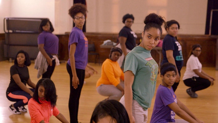 ( Courtesy Fox Searchlight Pictures, via AP) Tayla Solomon (standing, right) and the Lethal Ladies of BLSYW rehearse a step routine, in a scene from the documentary, "Step."