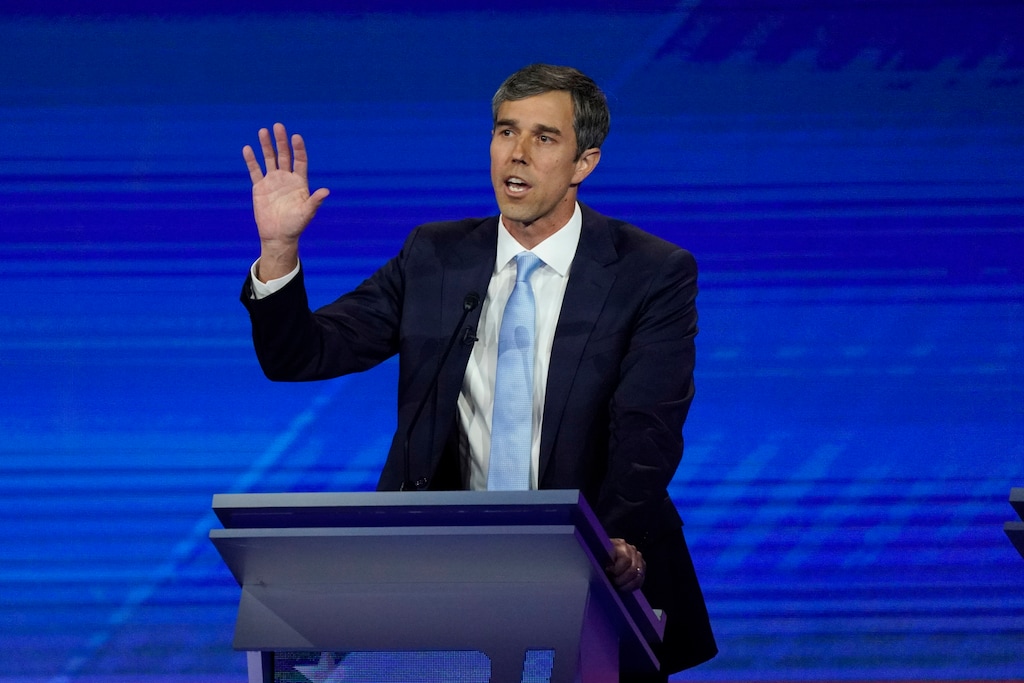 (David J. Phillip | AP Photo) Democratic presidential candidate former Texas Rep. Beto O'Rourke answers a question Thursday, Sept. 12, 2019, during a Democratic presidential primary debate hosted by ABC at Texas Southern University in Houston.