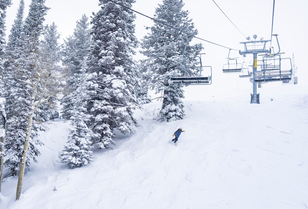 (Rick Egan | The Salt Lake Tribune) The Sundown Ski Lift at Powder Mountain Ski Resort, on Friday, December 8, 2023.