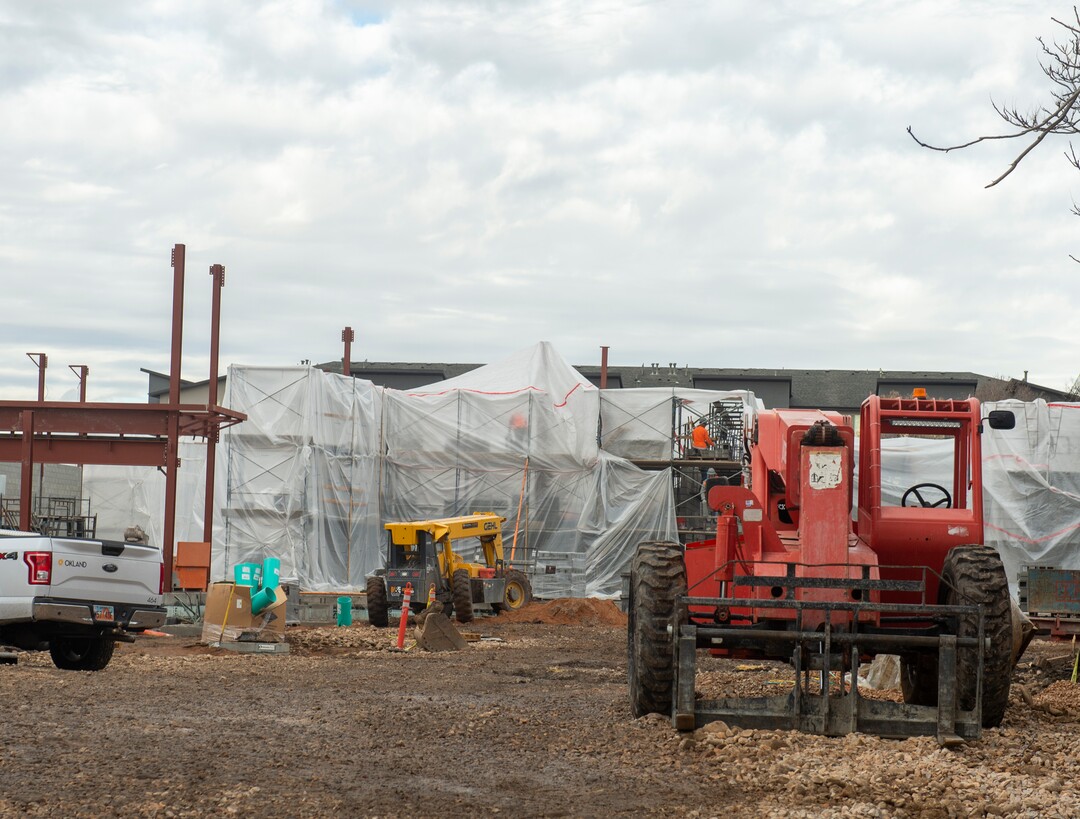 (Rick Egan  |  The Salt Lake Tribune)     The homeless shelter under construction on Paramount Ave, in Salt Lake City. Friday, Dec. 21, 2018.