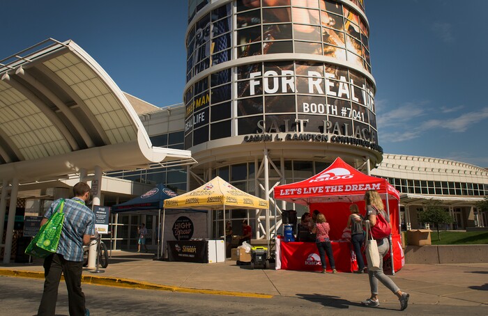 Leah Hogsten | The Salt Lake Tribune
Outdoor Retailer Summer Market trade show for outdoor industry’s manufacturers and retail buyers, August 3, 2016, at the Salt Palace Convention Center.