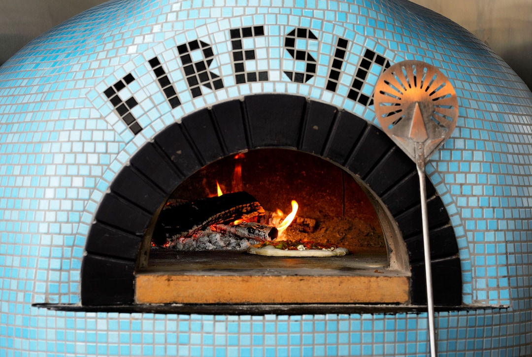 Steve Griffin  |  The Salt Lake TribuneA pizza cooks in the Valoriani oven at Fireside on Regent in Salt Lake City Friday March 24, 2017. The restaurant, the first to open on the updated street, is attached to the backside of the new Eccles Theatre. 