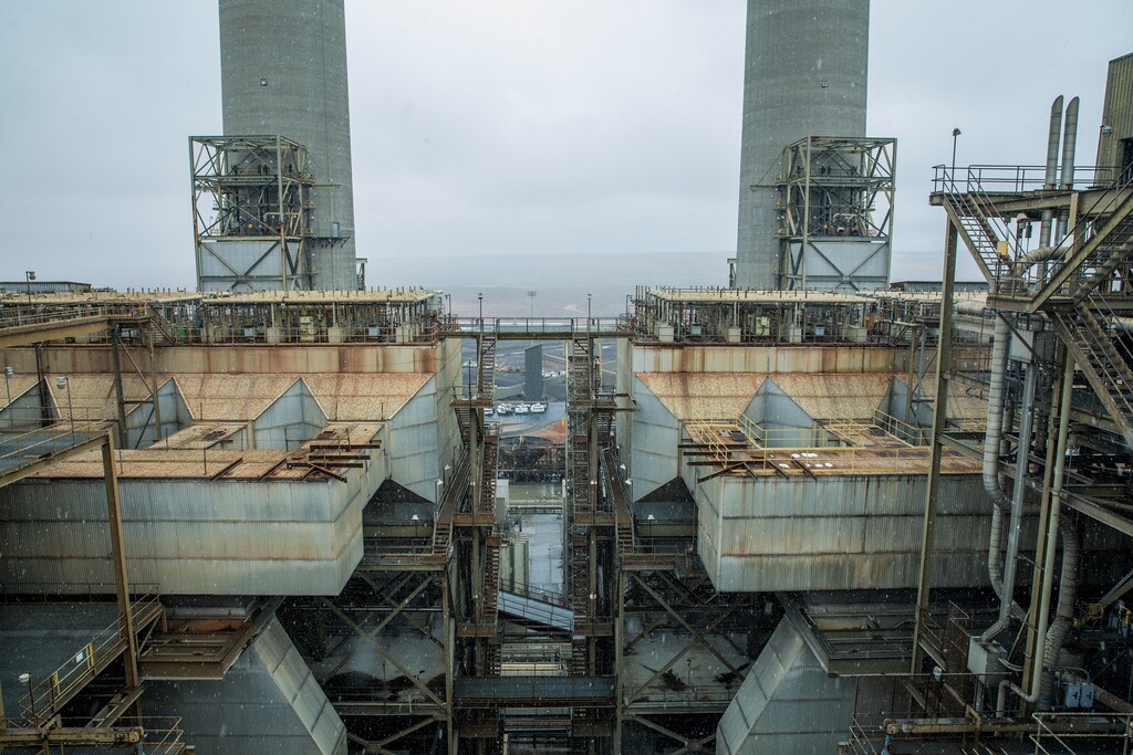 (Christie Hemm Klok | The New York Times) The Navajo Generating Station in Page, Ariz., January 2020. The station was at the center of a three-year effort by the Trump administration to stabilize the coal industry.