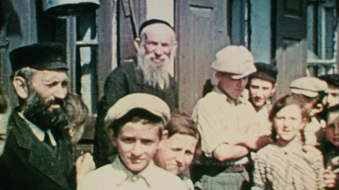 (Family Affair Films/Sundance Institute) An image of Jewish residents of a Polish town before the Holocaust — part of the only three minutes of footage of them that exists — is part of the documentary "Three Minutes: A Lengthening," directed by Bianca Stigter, an official selection of the Spotlight section at the 2022 Sundance Film Festival.