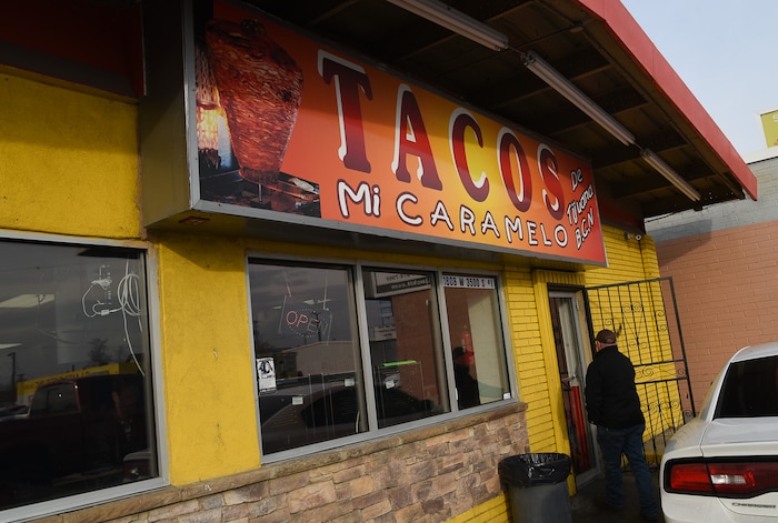 (Francisco Kjolseth  |  The Salt Lake Tribune)  Tacos Mi Caramelo, a late-night taqueria that is open until 2 a.m. most nights and 24-hours a day on Friday and Saturday.