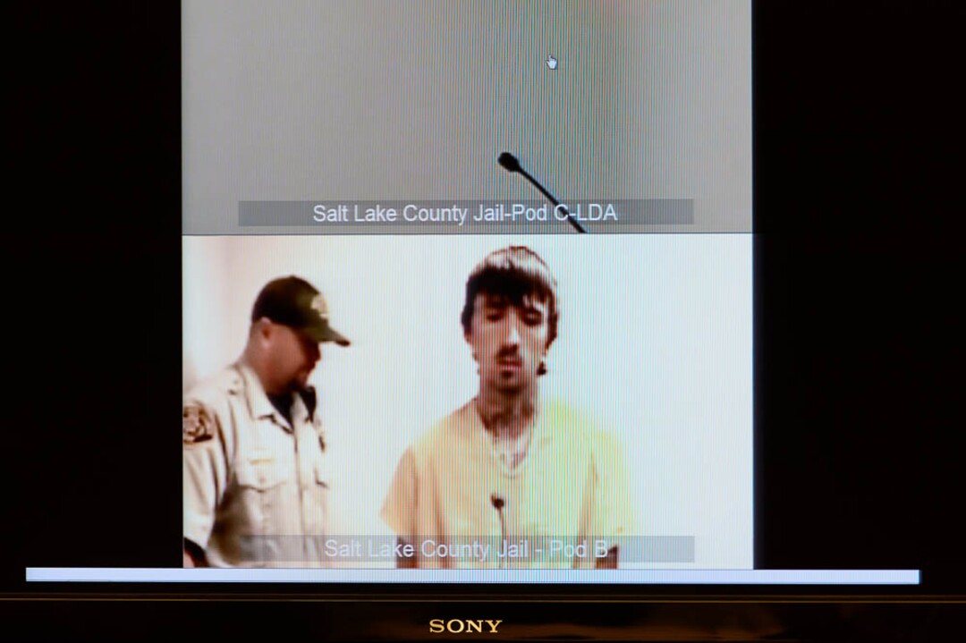 (Trent Nelson | The Salt Lake Tribune)  Austin Boutain, charged with murder for fatally shooting University of Utah student ChenWei Guo at the mouth of Red Butte Canyon on Oct. 30, makes his first court appearance in Salt Lake City Tuesday November 21, 2017.