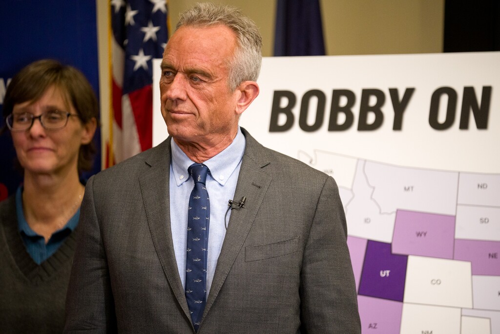 (Trent Nelson  |  The Salt Lake Tribune) Independent presidential candidate Robert F. Kennedy Jr. speaks at a news conference in Salt Lake City on Wednesday, Jan. 3, 2024.