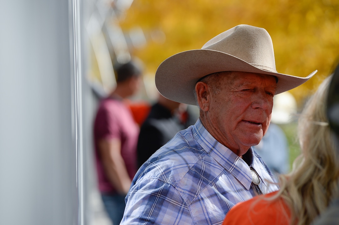 (Francisco Kjolseth  |  The Salt Lake Tribune)  Cliven Bundy joins other supporters of convicted fraudster Rick Koerber as they gather ahead of his court sentencing in Salt Lake City at the Federal Courthouse on Tuesday, Oct. 15, 2019, ending a nearly two decade white collar crime saga.