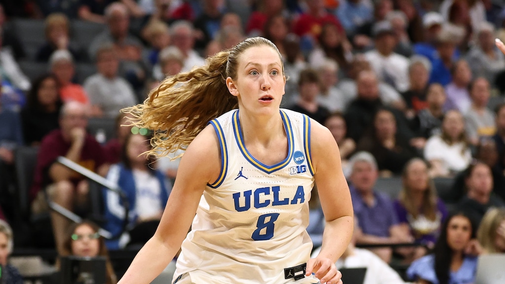 (Sara Nevis | AP) UCLA guard Gianna Kneepkens helped lead the Bruins' to their first women's basketball national title. 