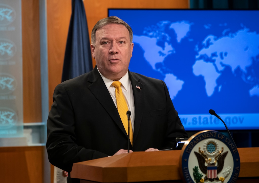 (AP Photo/J. Scott Applewhite) Secretary of State Mike Pompeo releases the annual U.S. assessment of religious freedom around the world, at the State Department in Washington, Tuesday, May 29, 2018.