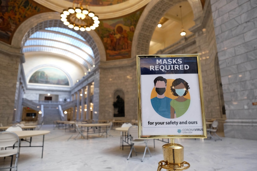 (Francisco Kjolseth  | The Salt Lake Tribune) The Capitol remains closed to the public as members of the House and Senate gather as the Utah State Legislature opens the 2021 legislative session at the Capitol in Salt Lake City on Tuesday, Jan. 19, 2021.