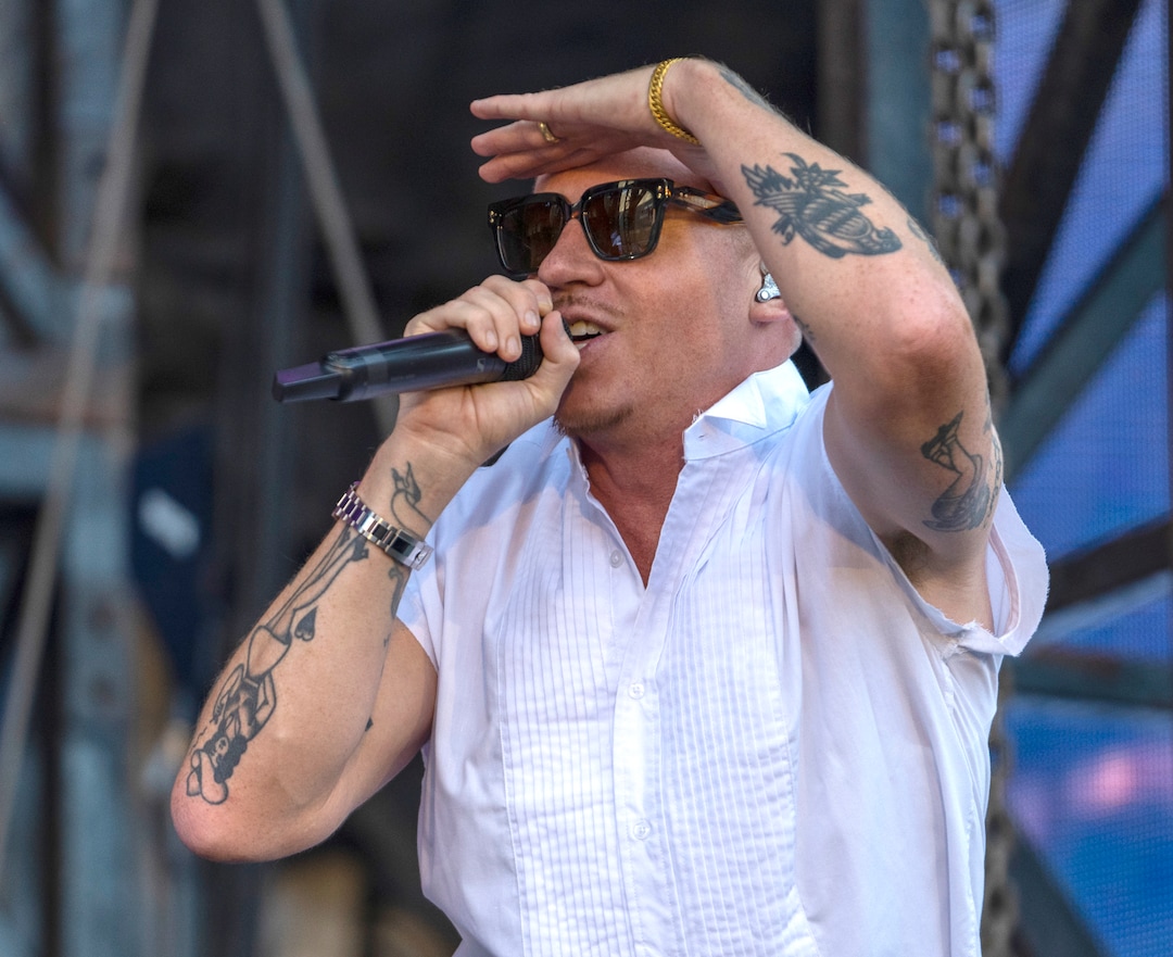 (Rick Egan | The Salt Lake Tribune)  Macklemore performs at Rice-Eccles Stadium, on Friday, Aug. 5, 2022.