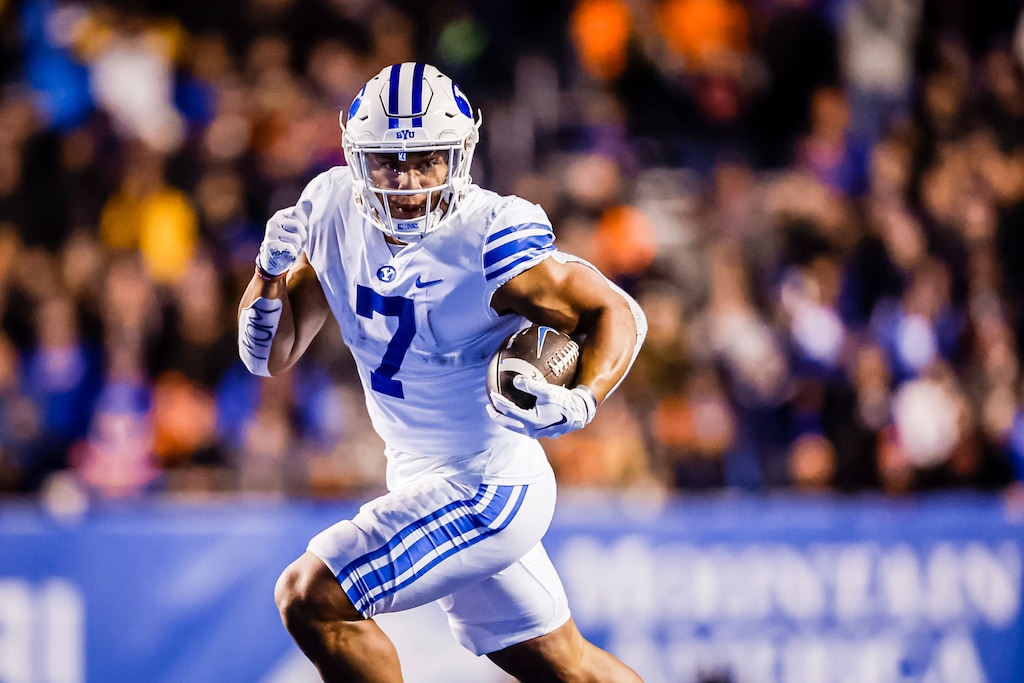 BYU running back Hinckley Ropati rushes against Boise State (BYU Athletics)