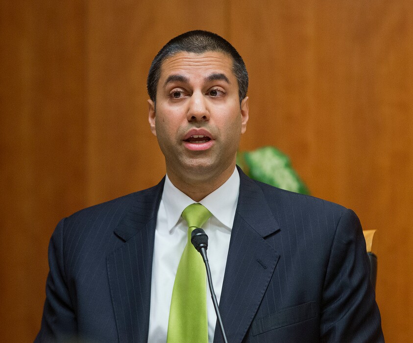 (Pablo Martinez Monsivais | The Associated Press) In this Feb. 26, 2015, file photo, Federal Communication Commission Commissioner Ajit Pai speaks during an open hearing and vote on "Net Neutrality" in Washington. Federal Communications Commission Chairman Ajit Pai is following through on his pledge to repeal 2015 regulations designed to ensure that internet service providers treat all online content and apps equally. Pai distributed his alternative plan to the net neutrality rules to other FCC commissioners Tuesday, Nov. 21, 2017, in preparation for a Dec. 14 vote on the proposal.