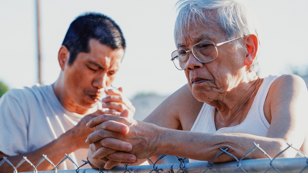 (Ron Batzdorff  |  Sundance Institute) Dustin Nguyen, left, and Hiệp Trần Nghĩa star in director Sing J. Lee's "The Accidental Getaway Driver," an official selection of the U.S. Dramatic competition at the 2023 Sundance Film Festival.