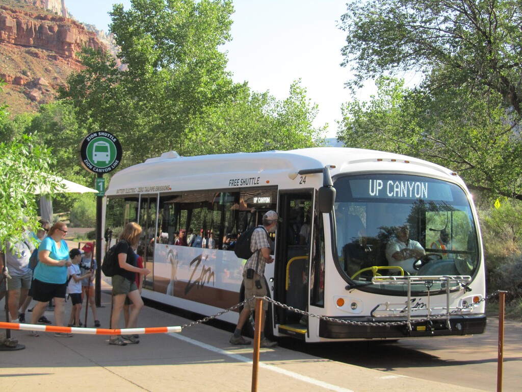 (Courtesy Zion National Park) The new electric buses will be in service for three months to test if they can replace the old propane fueled ones.