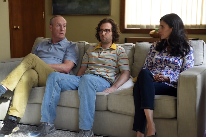 This image released by Sony Pictures Classics shows Matt Walsh, from left, Kyle Mooney and Michaela Watkins in a scene from "Brigsby Bear." (Sony Pictures Classics via AP)