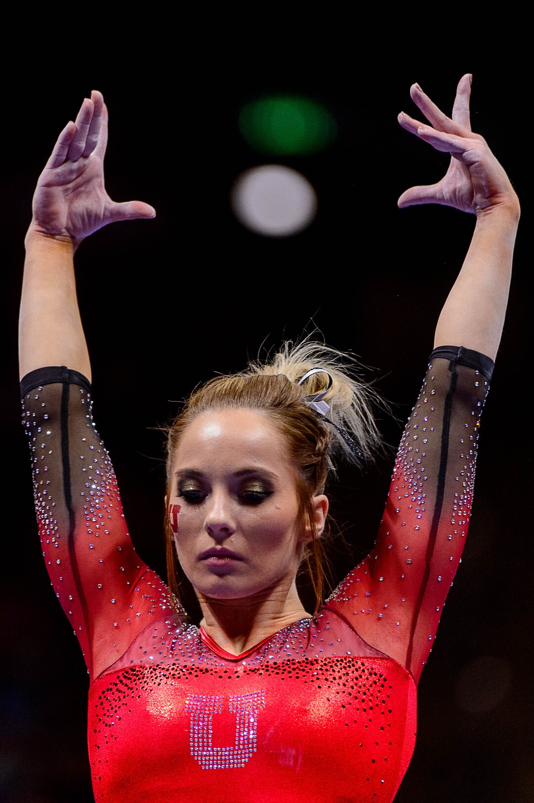 Trent Nelson  |  The Salt Lake TribuneMyKayla Skinner on the beam as the University of Utah hosts Michigan, NCAA gymnastics at the Huntsman Center in Salt Lake City, Saturday January 7, 2017.