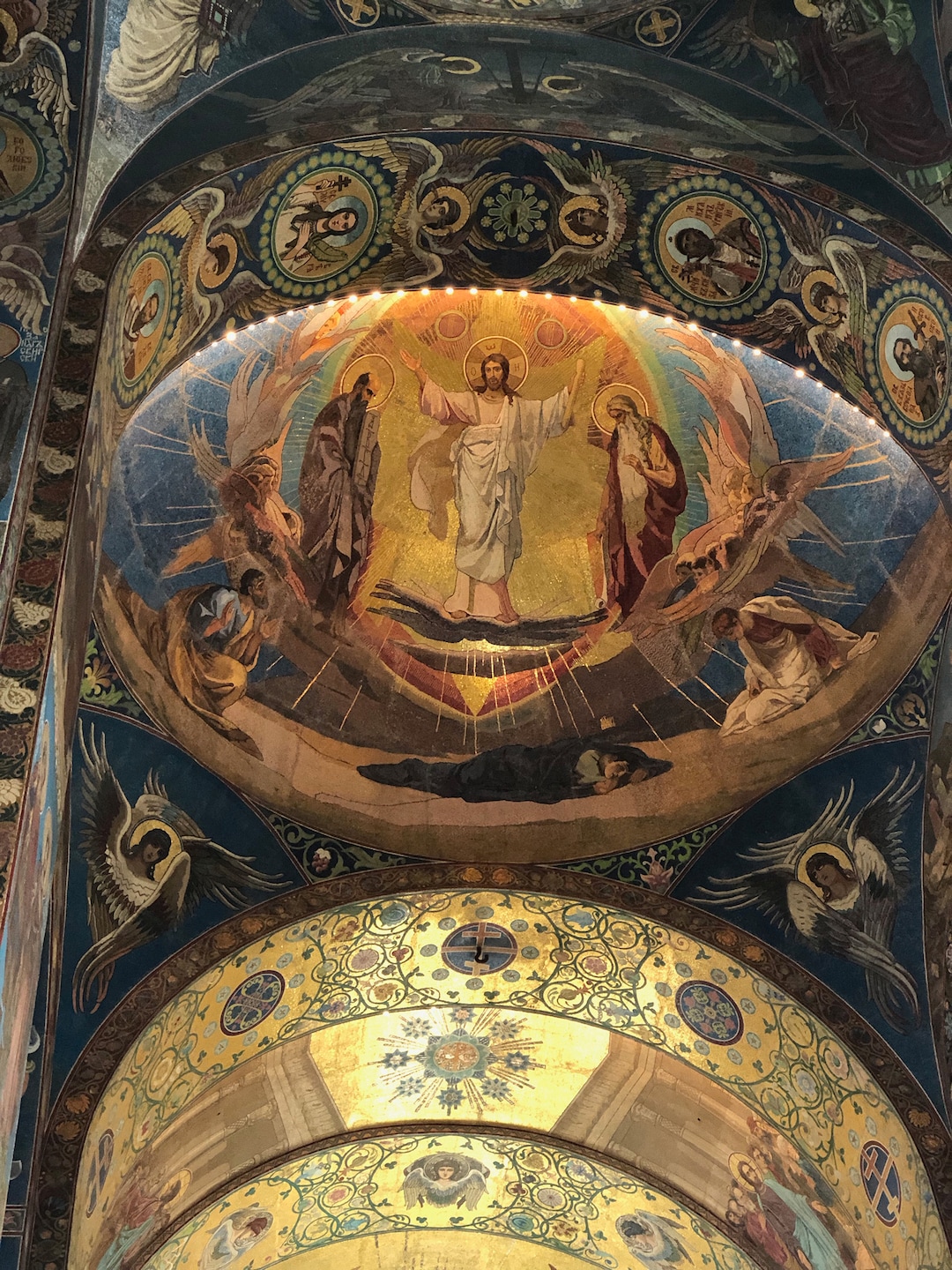 (Michael Stack  |  Special to The Salt Lake Tribune) Mosiac depicting the life of Christ in St. Petersburg's Church of the Saviour on Spilled Blood, which was used as a warehouse during the Soviet era.