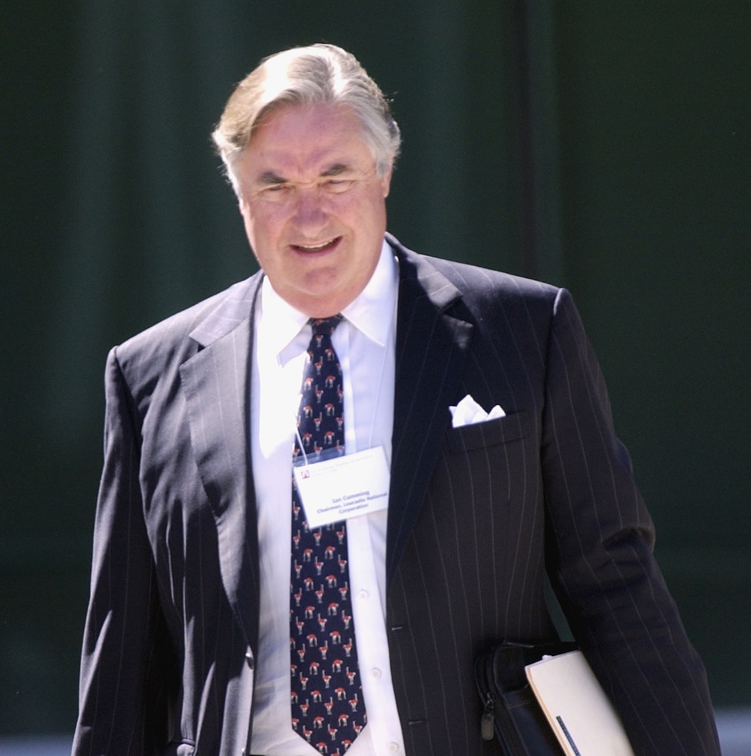 Ian Cumming, chairman of Leucadia National Corp leaves the U of U Museum of Fine Arts after delivering a speech for the Spencer Fox Convocation of the David Eccles School of Business on April 2, 2002. The former owner of Park City and Snowbird ski resorts and was a big donor to Utah’s Democratic Party. Cumming died Feb. 2, 2018, at his home in Jackson, Wyo. He was 77.  
  Salt Lake Tribune staff photo.