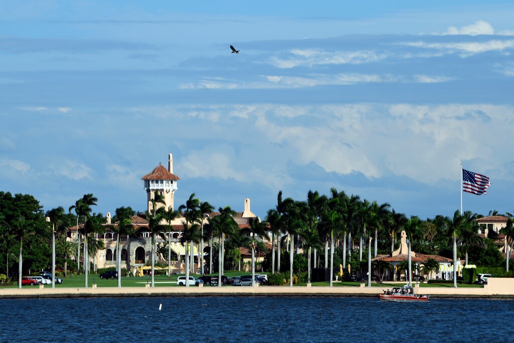FILE - This Nov. 21, 2018, file photo shows President Donald Trump's Mar-a-Lago estate in Palm Beach, Fla.  (AP Photo/Susan Walsh, File)