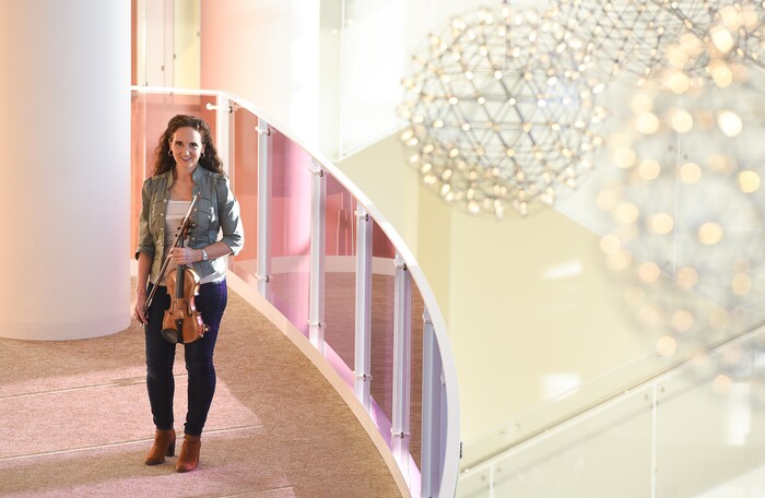 (Francisco Kjolseth  |  The Salt Lake Tribune)  Kurt Bestor has not one, not two but four guests on his Christmas show this year, chosen by popular vote, including violinist Jenny Oaks Baker.