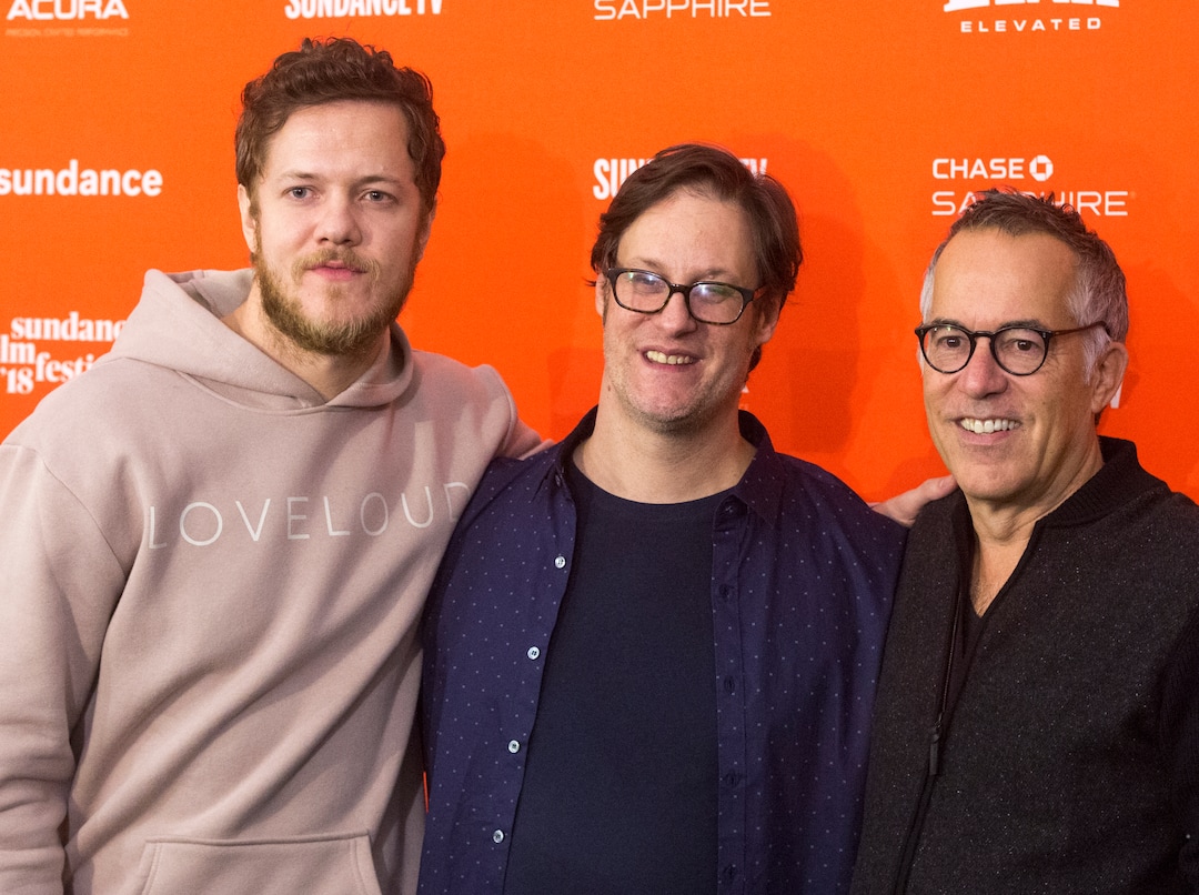 Dan Reynolds, Director Dan Argott, and John Cooper, on the red carpet for the premiere of "Believer," a documentary about Imagine Dragons frontman Dan Reynolds trying to reconcile his Mormon beliefs with his support for LGBTQ community in Park CIty at the Sundance Film Festival, Saturday, January 20, 2018.