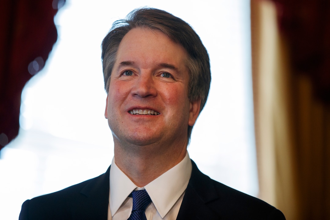 Supreme Court nominee Brett Kavanaugh smiles during a meeting with Sen. Orrin Hatch, R-Utah, on Capitol Hill, Wednesday, July 11, 2018, in Washington. (AP Photo/Evan Vucci)