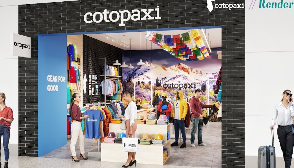 (Salt Lake City International Airport) A rendering of a new Cotopaxi location that will open as part of an expansion of the airport's B gates.