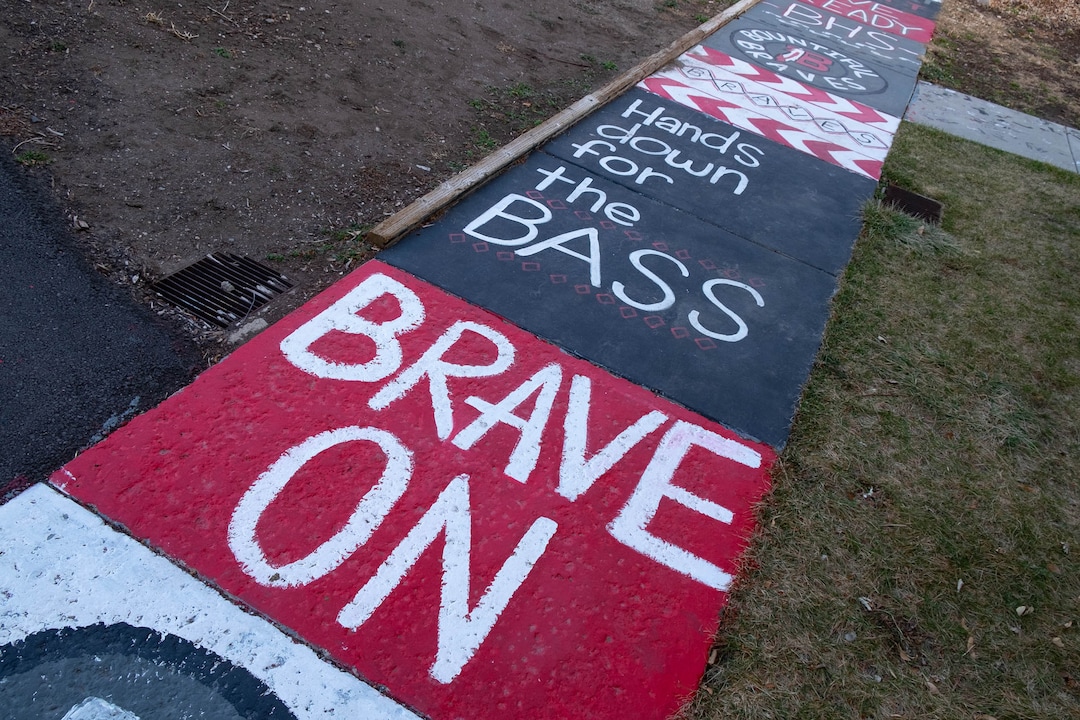 (Francisco Kjolseth  |  The Salt Lake Tribune) Sidewalks are pictured around Bountiful High on Monday, Nov. 30, 2020 after the school announced it would to retire The Braves name.