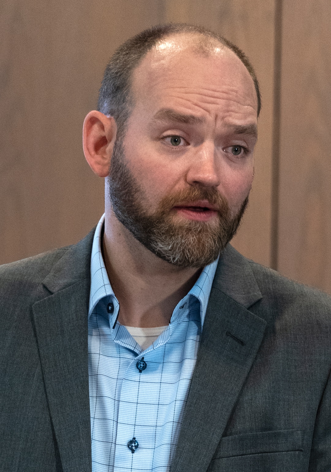 (Leah Hogsten | The Salt Lake Tribune) Chris Phillips, co-founder of the Utah Concerned Coalition and other Utah parents is suing the state for its ban on school districts enacting their own mask mandates which they say leaves their kids unnecessarily unprotected and at-risk from COVID-19 in the classroom, Aug. 23, 2021.