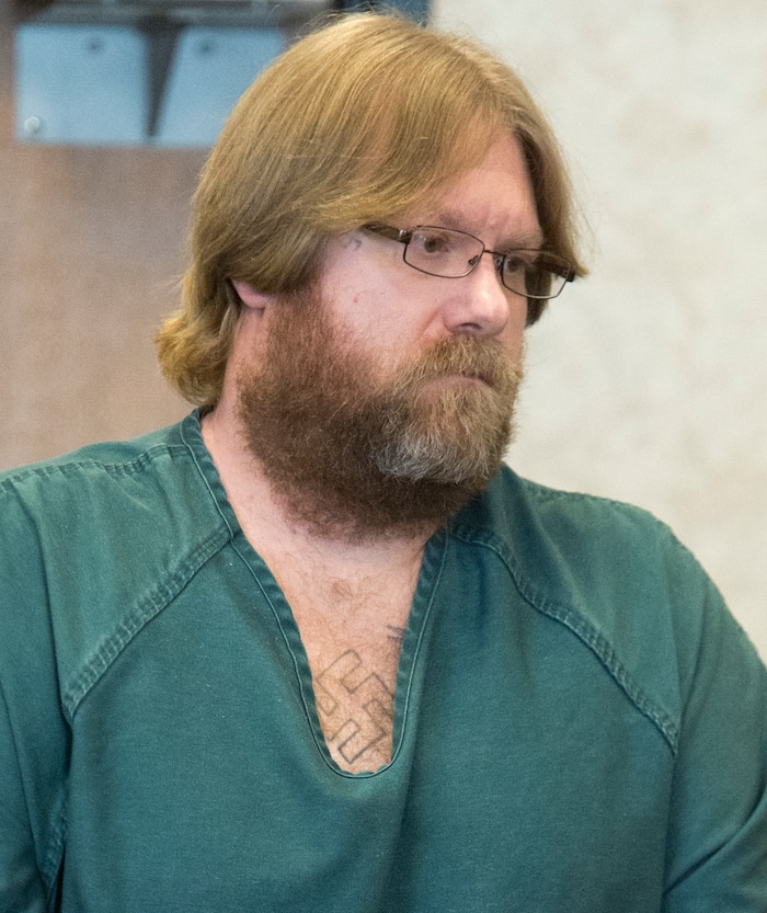 (Rick Egan  |  The Salt Lake Tribune)       Jerrod Baum appears for a hearing in front of Judge Christine Johnson, in the 4th District Court, in Provo, Thursday, April 26, 2018.  Baum is accused of killing 18-year-old Riley Powell and 17-year-old Brelynne “Breezy” Otteson in December and dumping their bodies into an abandoned mine shaft.



