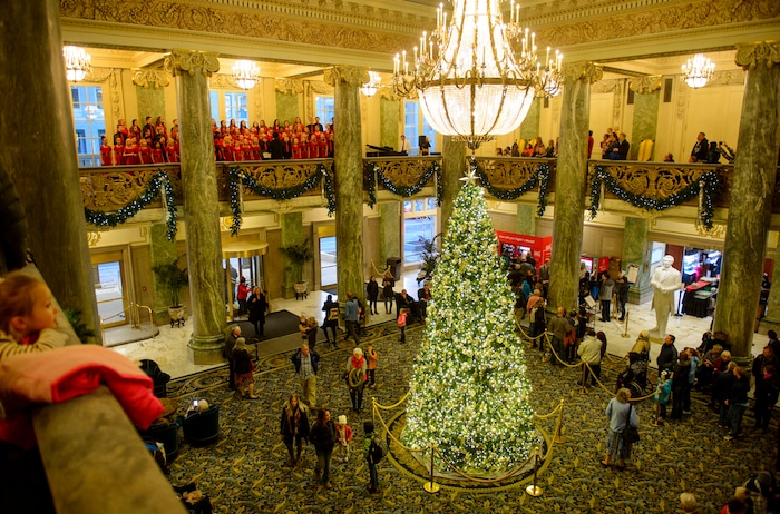 (Steve Griffin  |  The Salt Lake Tribune)  Members of the One Voice Children's Choir prepare for a concert at the Joseph Smith Memorial Building in Salt Lake City Friday December 8, 2017.