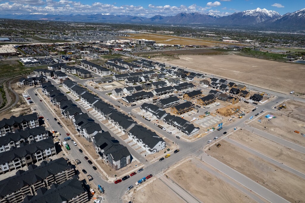 (Trent Nelson  |  The Salt Lake Tribune) Homes and construction in Riverton's Mountain Ridge neighborhood on Friday, May 3, 2024.