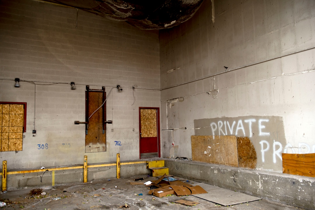 (Jeremy Harmon  |  The Salt Lake Tribune) These graffitied buildings will be part of a 12.4-acre development just west of downtown Salt Lake City. The development, called Post District, is mostly comprised of the block between 300 and 400 West and 500 and 600 South. Photographed on Thursday, Oct. 17, 2019.