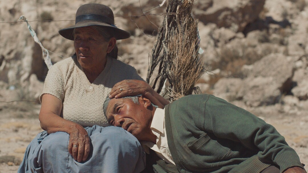 (Sundance Institute) Sina (Luisa Quispe, left) and Virginio (Jose Calcina) are an elderly Quechua couple who must deal with drought and change, in the Bolivian/Uruguayan/French production "Utama," directed by Alejandro Loayza Grisi, an official selection of the World Cinema Dramatic competition at the 2022 Sundance Film Festival.