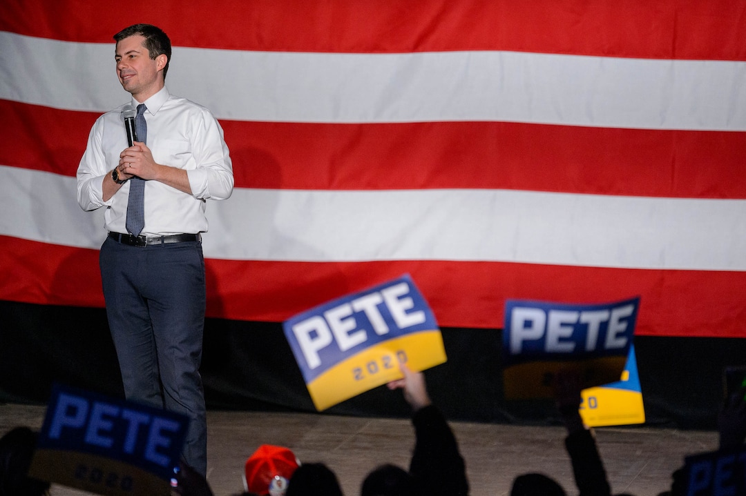 (Trent Nelson  |  The Salt Lake Tribune) Democratic presidential candidate Pete Buttigieg speaks at The Union Event Center in Salt Lake City on Monday, Feb. 17, 2020.
