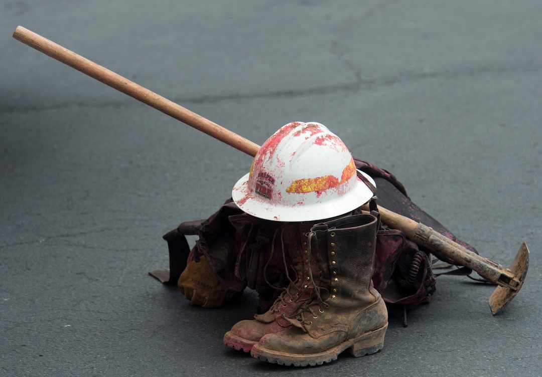 (Rick Egan  |  The Salt Lake Tribune)  The gear of Utah firefighter Matthew Burchett. Provo, Monday, Aug. 20, 2018.