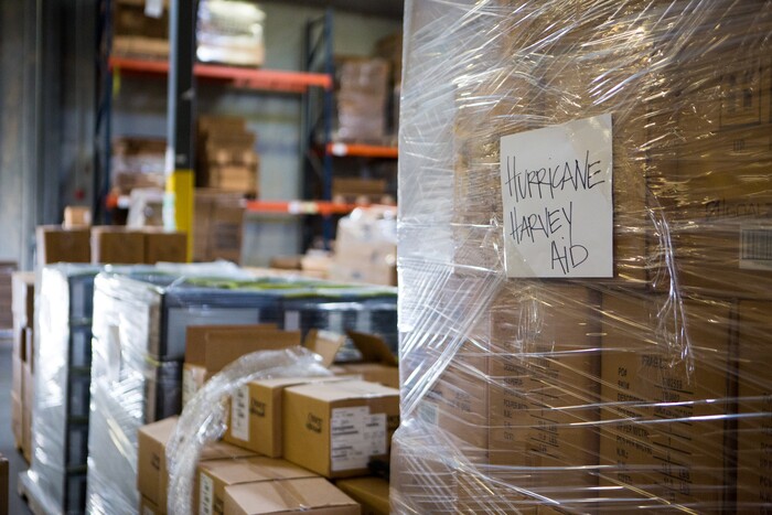 (Courtesy | Lisa Janssen) Bluffdale solar products company Goal Zero sent over $1 million worth of products to Houston for Hurricane Harvey relief.