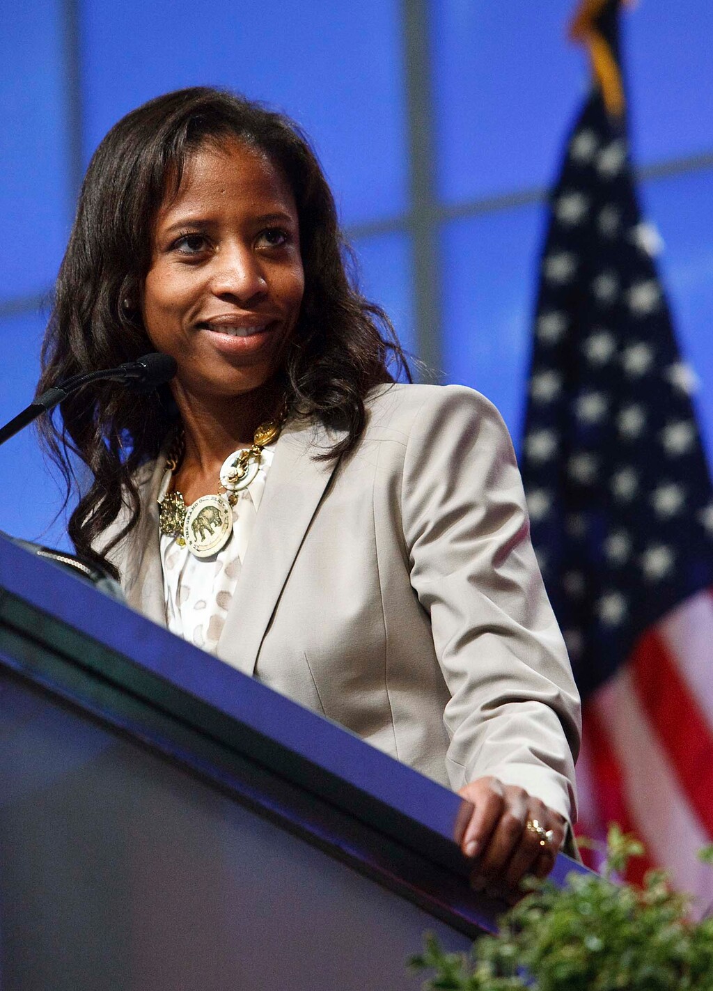 Leah Hogsten  |  The Salt Lake Tribune4th Congressional District candidate Mia Love. The Utah Republican Party held its nominating convention Saturday, April 21 2012 in Sandy at the South Towne Exposition Center.