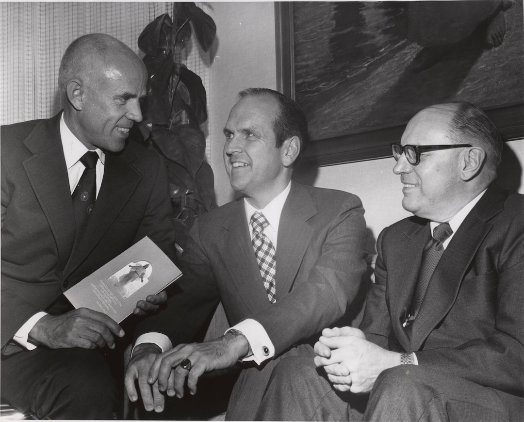 (The Salt Lake Tribune) From left, Richard Warner, Russell Nelson, and Joseph Wirthlin in 1973.