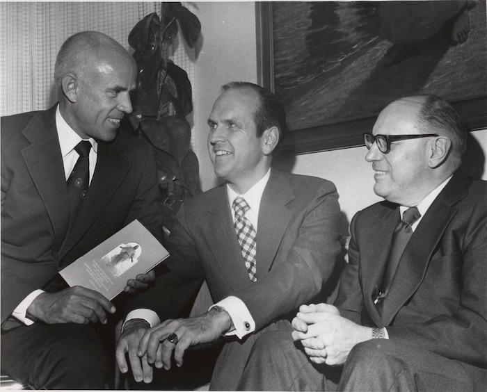 (The Salt Lake Tribune) From left, Richard Warner, Russell Nelson, and Joseph Wirthlin in 1973.