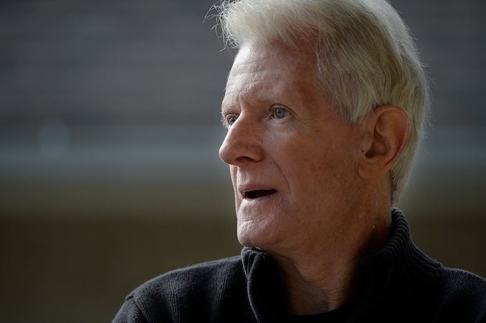 Scott Sommerdorf | The Salt Lake Tribune
Jim Lamm, a New York transplant, was out of work and about to be homeless. No Utah agency could help him. But after a Tribune story describing his plight ran on Dec. 26, the community responded, and now Lamm has lots of work, including painting this Avenues house, Wednesday, January 31, 2018.