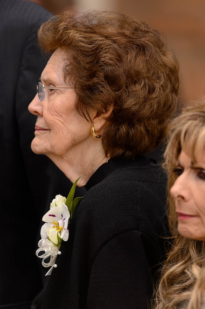 (Trent Nelson | The Salt Lake Tribune)  Mary Hales at funeral services for her husband, Elder Robert D. Hales at the Salt Lake Tabernacle in Salt Lake City Friday October 6, 2017.
