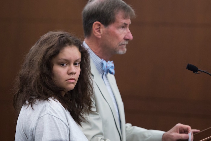 Marilee Gardner, 16, of Layton, appeared in Judge Brent West's courtroom with her attorney, Walter Bugden, at the Ogden 2nd District Court in Ogden on Wednesday, July 6, 2016. Gardner is charged with two counts of first degree murder.
On June 30, 2016 she crashed an SUV, allegedly stolen from her parents, into a car at 6000 South 3500 West in Roy. Both Tyler Christianson, 19, of Ogden, and Maddison Haan, 20, of West Point, were in the car struck by Gardner. They did not survive.