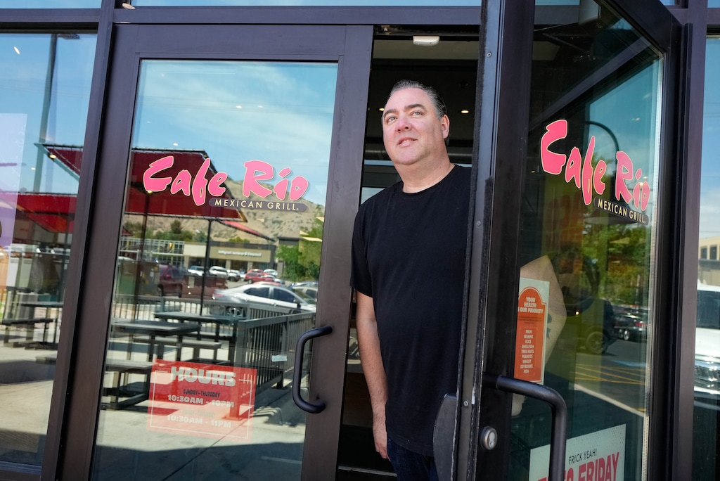 (Francisco Kjolseth | The Salt Lake Tribune) Cafe Rio’s new CEO, Mike Burns, poses for a portrait on Tuesday, July 21, 2026. The chain that started in Utah is bringing back items that they had taken off the menu, and bringing back the old recipe for the sweet barbacoa pork.