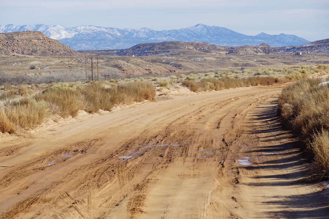 (Zak Podmore | The Salt Lake Tribune) Road conditions on the Navajo Nation near Montezuma Creek have worsened since San Juan County was asked to stop maintenance in 2018 due to a right of way dispute.